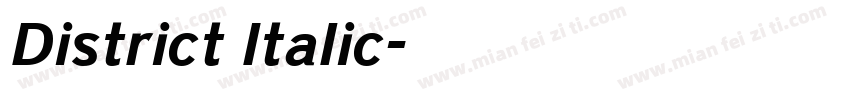District Italic字体转换